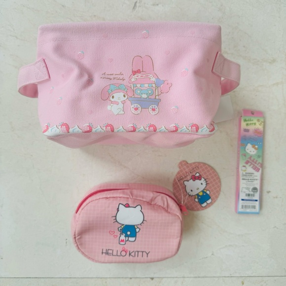 Hello Kitty pouch basket crayons bundle - Picture 2 of 5